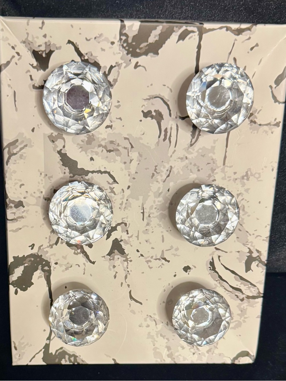Crystal Accent Drawer/Wall Knob Set - Clear Decorative Drawer Pulls